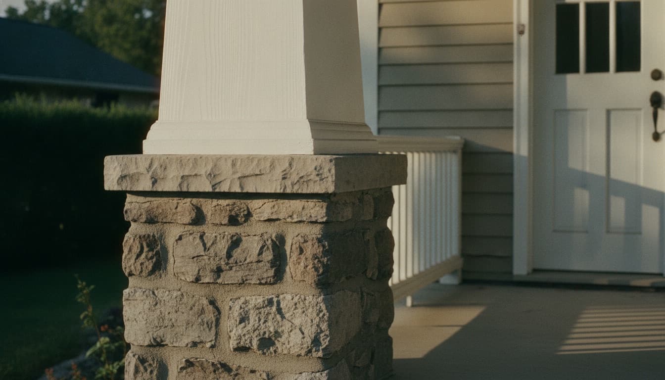 A close-up of a single well-lit architectural detail, the kind of signature shot a buyer remembers a listing by